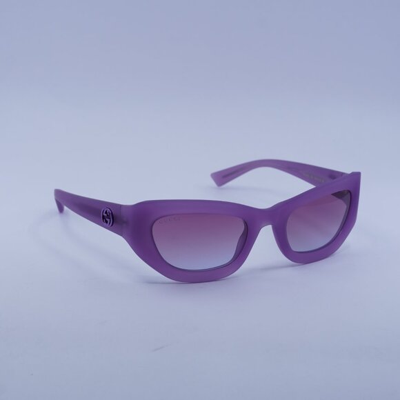 Gucci GG1784S 004 Sunglasses Matte Lilac Cat Eye Frame, Violet Lenses - Picture 2 of 11